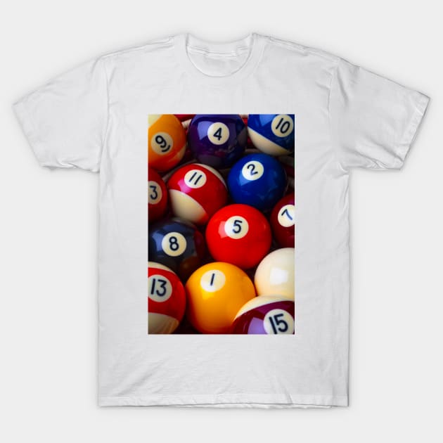 Billard Balls Close Up T-Shirt by photogarry